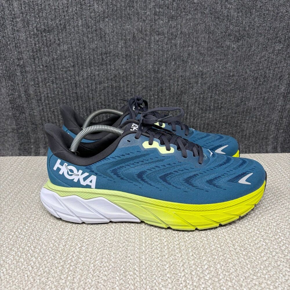 Hoka One One Arahi 6 Blue Graphite Coral Athletic Running Shoes Men’s 10.5 D
